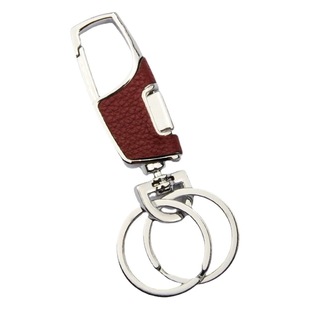 Key hook waist key chain car side key hook buckle one press open key chain real leather belt key chain