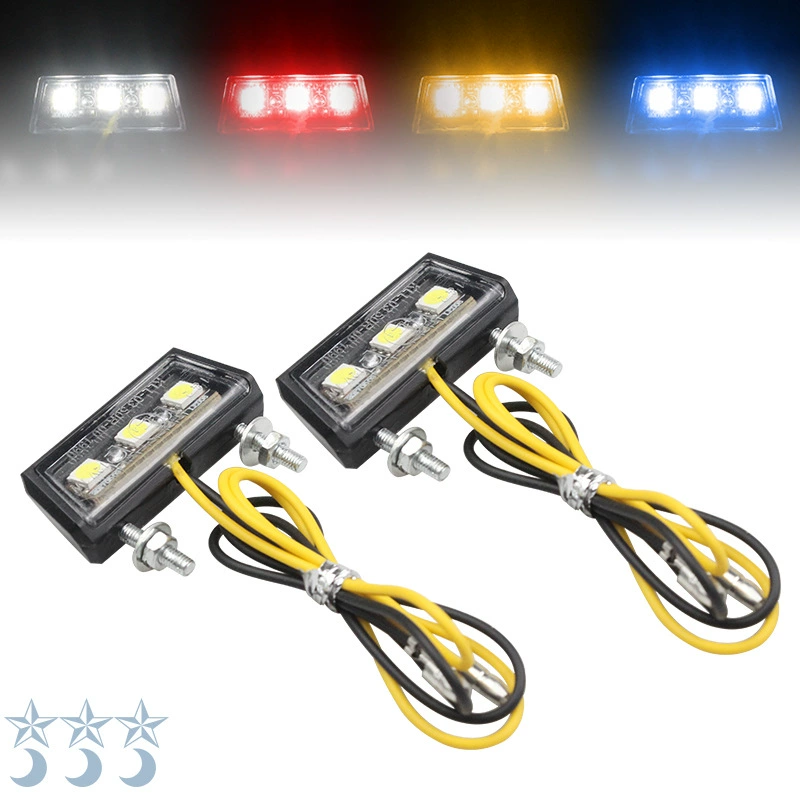 Мотоциклетный модифицированный задний противотуманный фонарь LED номерной знак свет 12V скутер свет номерного знака электромотоцикл номерной знак небольшой свет