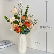 大束高级仿真花牡丹玫瑰花束餐桌客厅摆放卧室温馨电视柜玄关摆件