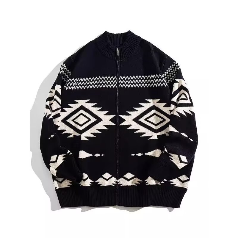 Explosiones transfronterizas de tamaño europeo jersey de punto suéter cardigán chaqueta otoño invierno nueva fábrica de calor al por mayor