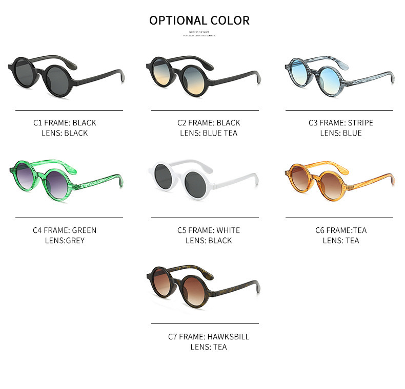 Casual Simple Style Geometric Ac Round Frame Full Frame Women's Sunglasses display picture 8