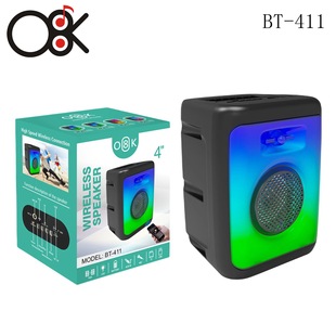 Bluetooth Speaker 4inch Outdoor Portable Karaoke Bt-411 Wireless Bluetooth Audio Factory Direct Wholesale Export Hot Item