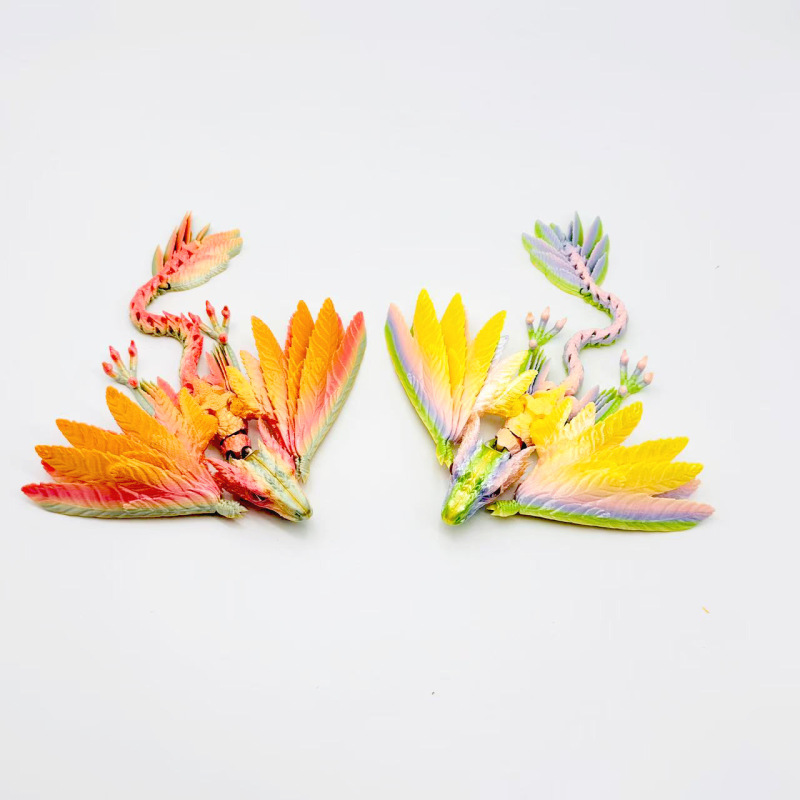 3d打印羽毛龙爆品始祖鸟飞龙模型鸟模型关节可动模型儿童玩具|undefined