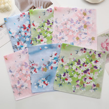 43cm女士纯棉印花手绢全棉高档日式手帕吸水擦手帕婚庆礼品伴手礼