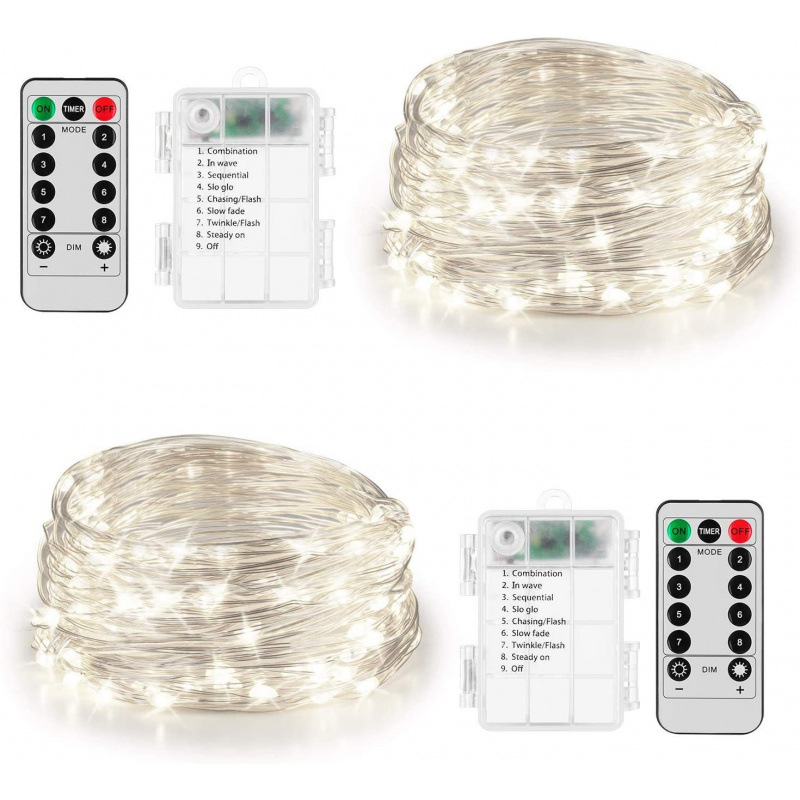 Mayorista lámpara de alambre de cobre lámpara de luz de color al aire libre lámpara de batería caja de lámpara decorativa impermeable led alambre de cobre atmósfera lámpara de luz de Navidad