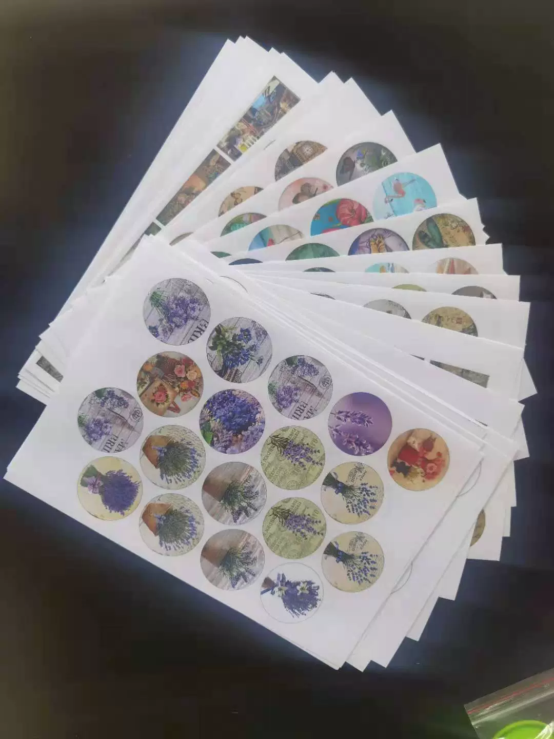 DYI时光宝石玻璃贴片打印纸 水晶玻璃冰箱贴双面打印纸图案影像纸