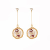 Design fashionable long brand earrings handmade from pearl with tassels, European style, flowered
