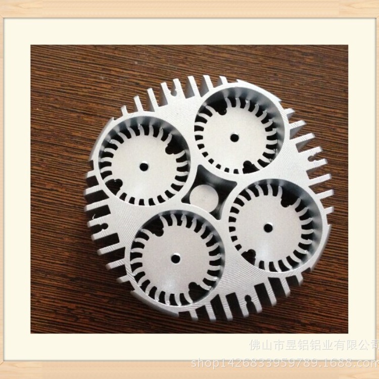 异形散热器铝 散热铝合金 挤压散热铝材 太阳花密齿散热铝合金