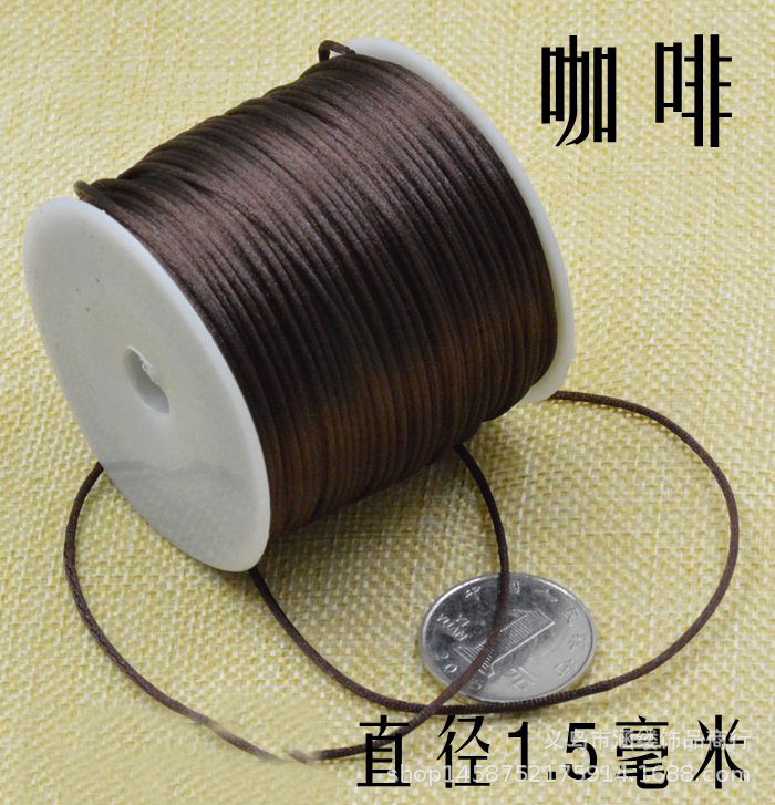 中国结玉线7号玉线珠宝绳 手工编织串珠线锦纶红绳卷线直径1.5mm