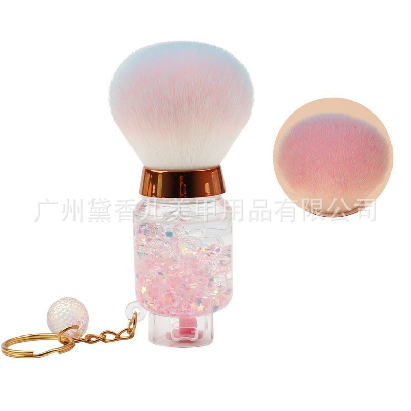 Brocha para Polvo de Manicura y Maquillaje de Nylon Suave para Limpieza de Uñas y Colorete