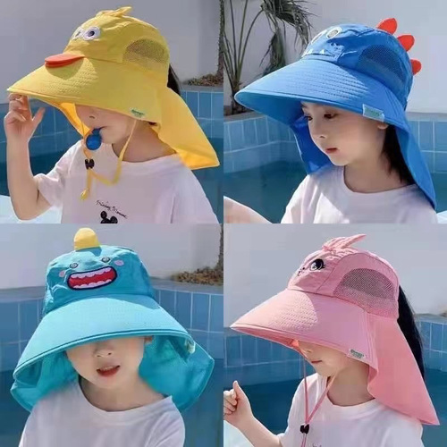 Kids' Sun Protection Hat for Girls & Babies: UV-Blocking Summer Beach Fisherman Hat with Large Brim