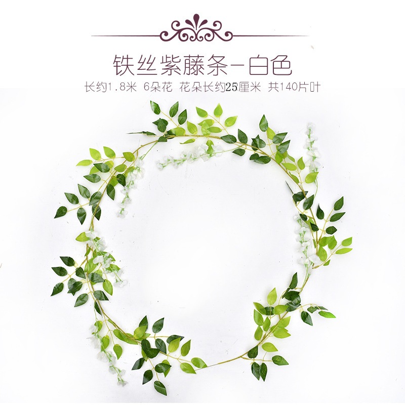 铁丝紫藤花白色