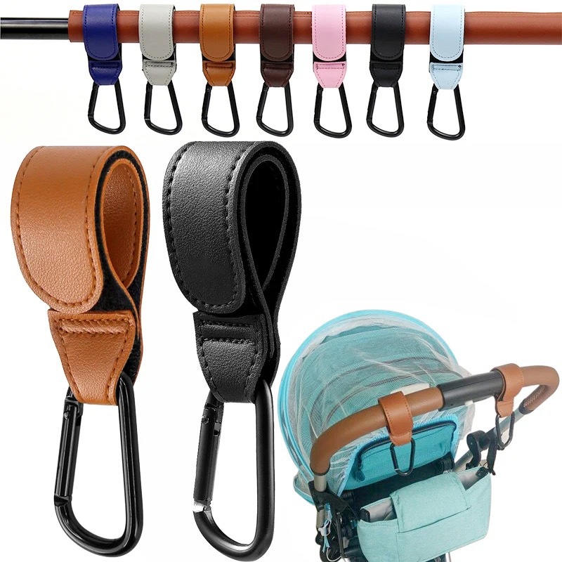 Cross-border hot selling PU leather stroller hook, stroller handle storage hook, electric vehicle hook