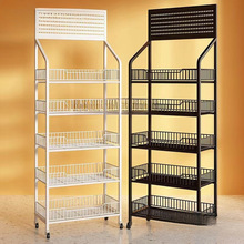 便利店超市零食货架置物架饮料食品移动展示架外卖取餐置物架金属