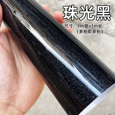 Auto Color Change Film: and motorcycle color change film - pet-pearlescent-black-1m-wide-1m-long-default-item