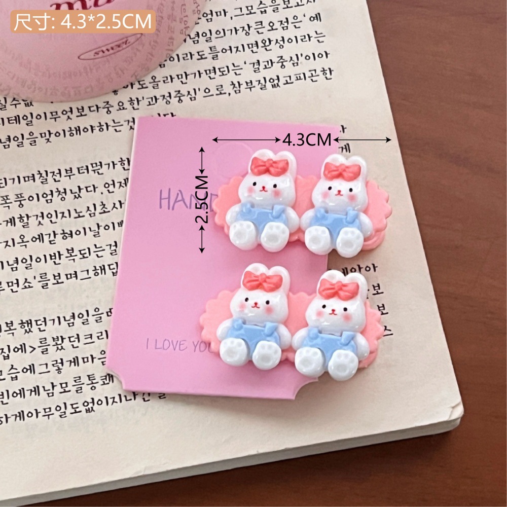 Creativo lindo cerdo cuchara de pico de pato clip horquilla dulce niña conejo flequillos clip lateral horquilla rota accesorios para el cabello