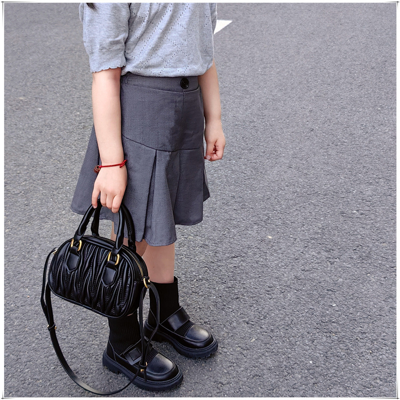 Niños bordados bolsas de almohada coreana pequeña princesa de viento plegable bolsas de bolos de mano de mujer de hombro único bolso de mochila de niña