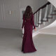 2025 summer new European and American Amazon cross-border foreign trade women's temperament solid color hip slim dress