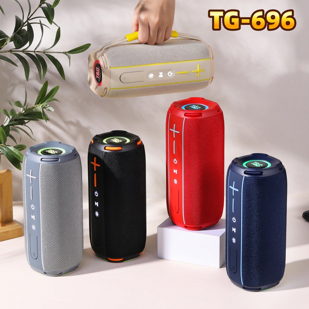 Transfronterizo nuevo TG696 altavoces Bluetooth tarjeta portátil impermeable al aire libre TWS subwoofer moda regalo de audio