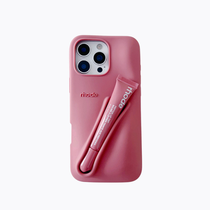 ヘイリーと同じスタイルの収納リップグロス付きスマホケース、Xiaomi Note14対応、シリコン製、日本・韓国風|undefined