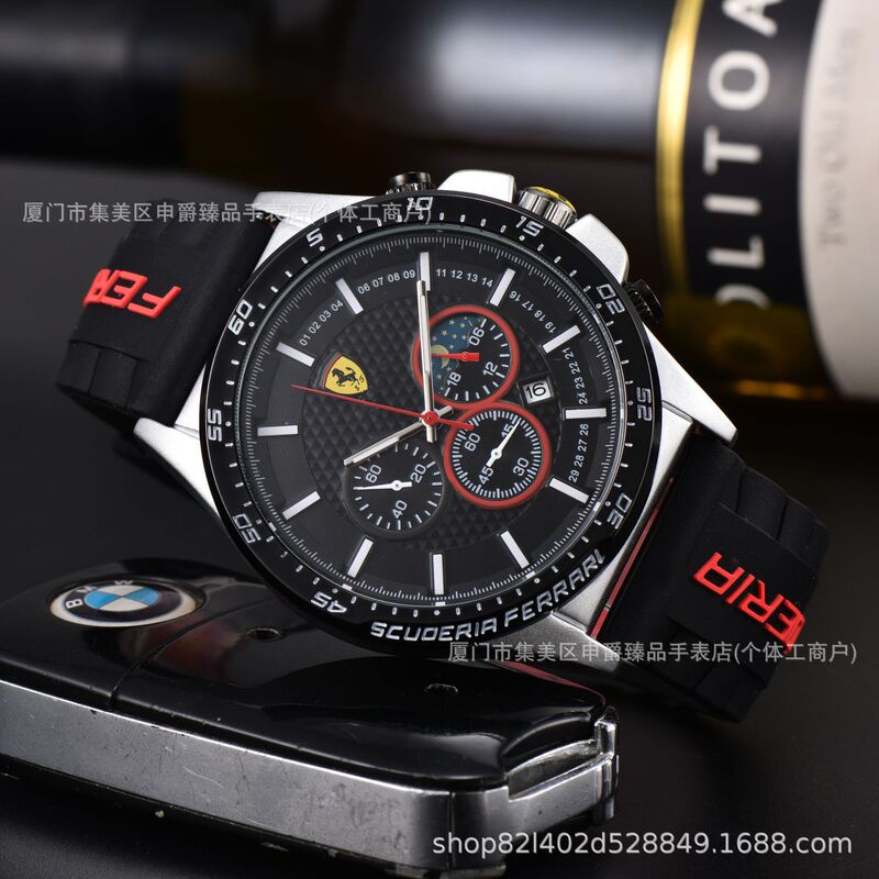 Cross-Border Hot-Selling Sports Car Watch with Sports Mesh Strap, Multi-Function Chronograph Men's Watch, Quartz Watch, Wish and Aliexpress Can Facilitate Shipping Cross-Border Hot-Selling Sports Car Watch with Sports Mesh Strap, Multi-Function Chronograph Men's Watch, Quartz Watch, Wish and Aliexpress Can Facilitate Shipping