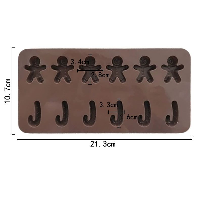 蓝调 Spot gingerbread man Christmas series silicone handmade soap, cold soap lacquer wax grain mold
