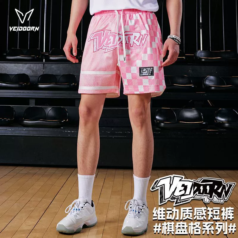 Мужские спортивные шорты в клетку для баскетбола, американские беговые тренировочные шорты, летние модные сетчатые дышащие четвертьшорты