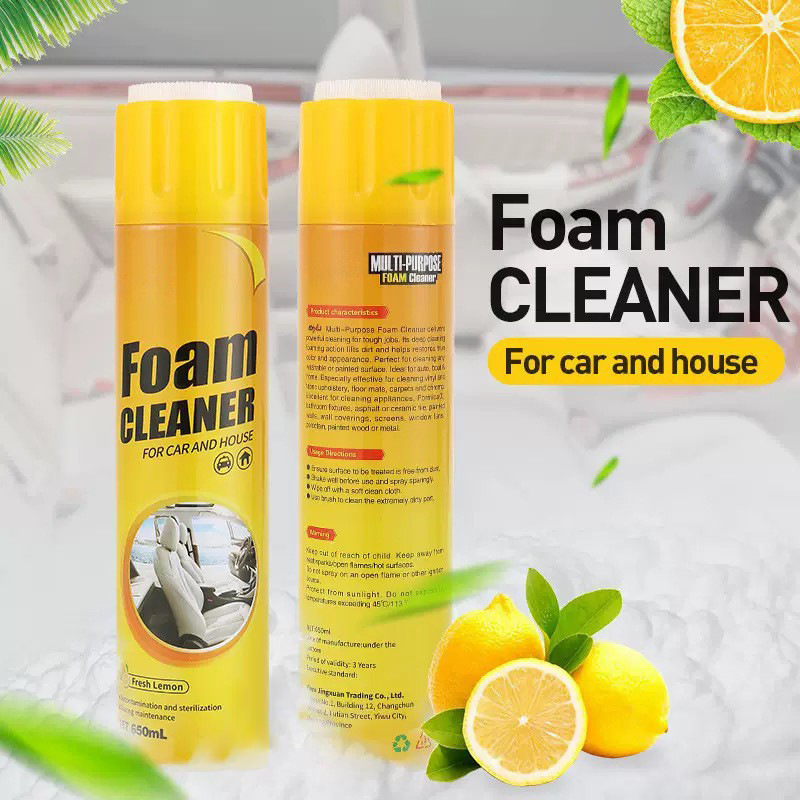 Multifunctional Foam Cleaner, Car Interior Cleaner, Household Leather Stain Remover, Water-Free Cross-Border