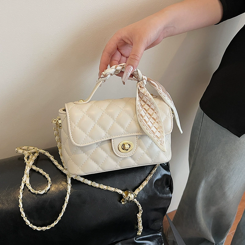 Маленькая сумка, плечовая сумка, сумка через плечо, стиль Chanel, высокая класса, сумка с цепочкой