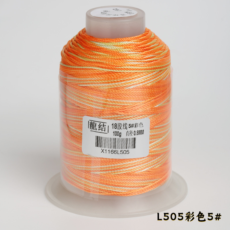 Nuevo dragón de 18 hebras de alambre teñido de 0,8 mm de grosor DIY pulsera collar tejido a mano multicolor opcional