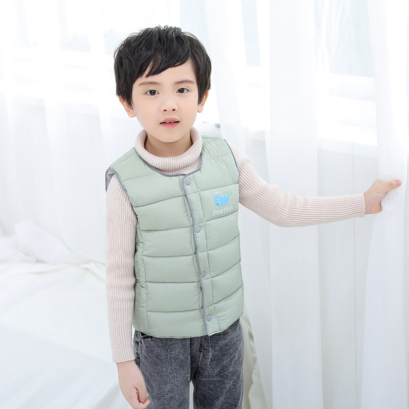 Chaleco de algodón para niños Chaleco de algodón ligero para niños Chaleco cálido para niñas Chaleco de bebé medio y grande niños Otoño e Invierno ropa exterior
