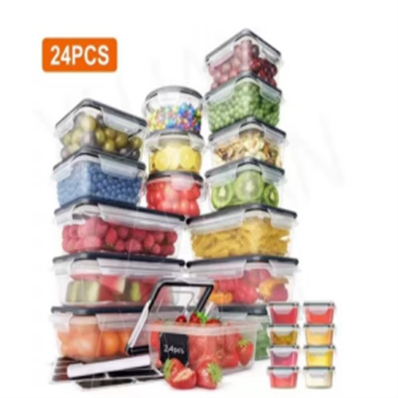 Transfronterizo en stock PP crisper sellado tarro refrigerador Cocina Comida tarro granos almacenamiento tarro snack almacenamiento