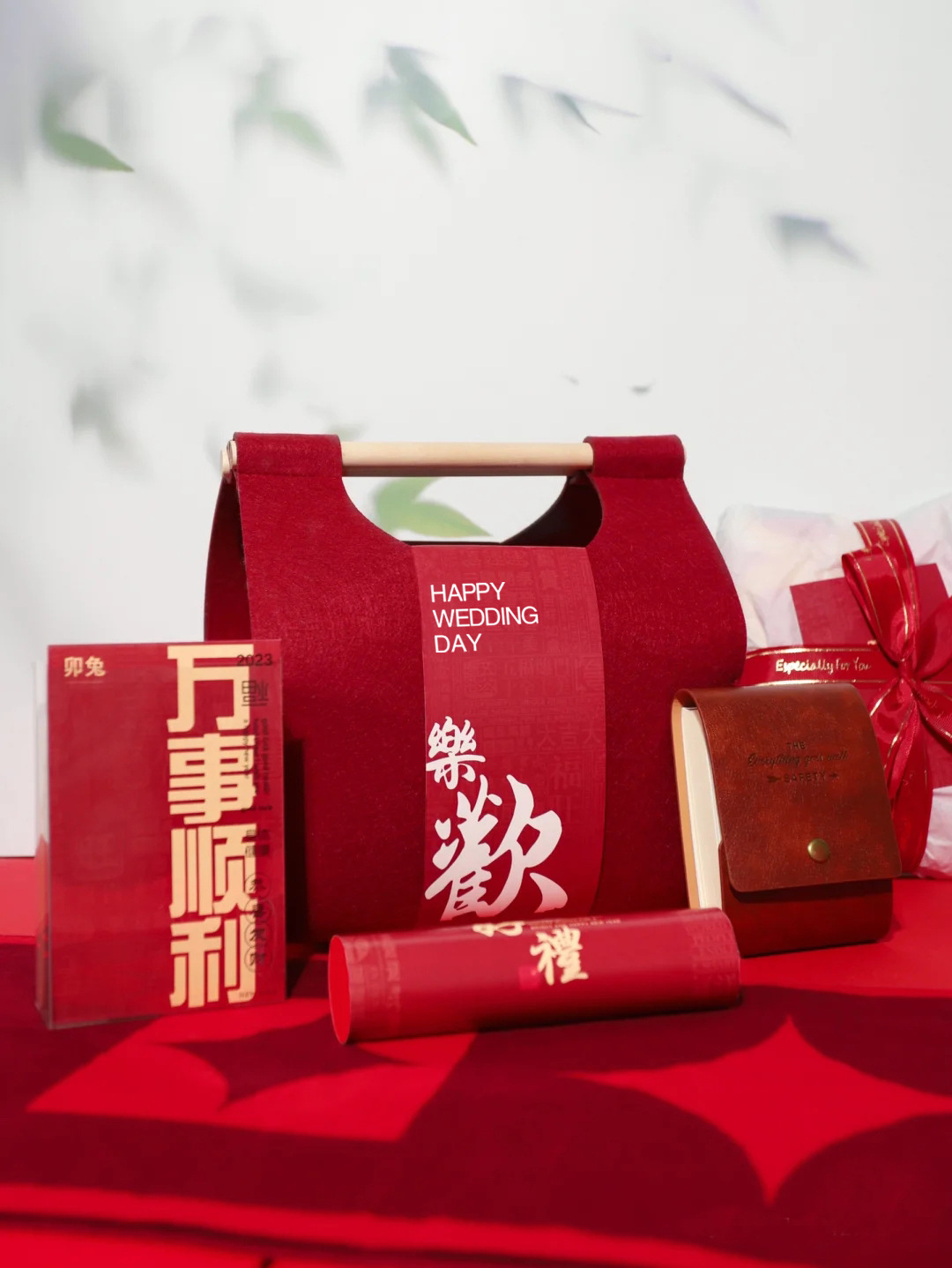 创意结婚手提袋礼品袋中式婚礼伴手礼盒中国风婚庆喜糖盒手拎袋