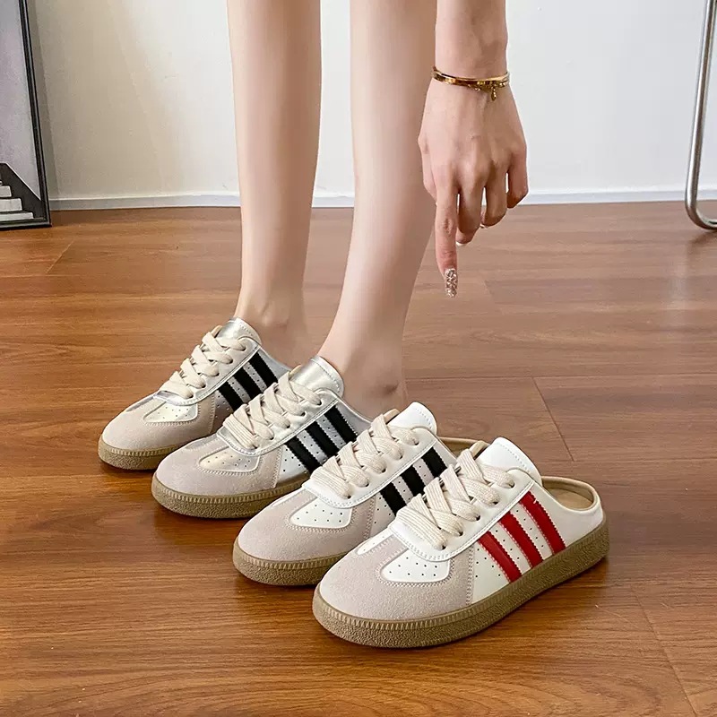 包頭半スリッパの女性は2024の新しい春夏の怠け者の妊婦を履いています。