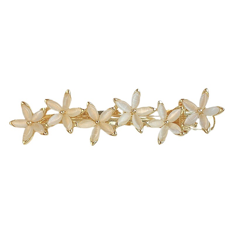 Hairpin Bangs Clip Top Side Clip Duckbill Clip Opal Flower Korean New Girl Summer All-match Clip