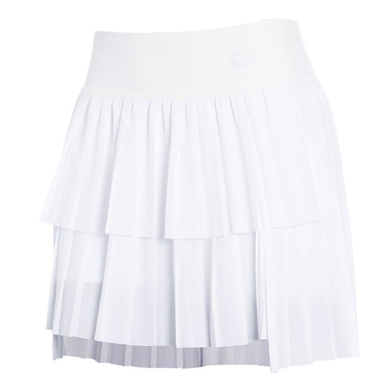 Falda corta deportiva falda falsa de dos piezas para correr falda de verano de las mujeres de secado rápido que cubre la cadera anti-exposición transpirable tenis yoga culottes