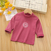 Children's demi-season thin long-sleeve, keep warm clothing girl's, high collar, long sleeve