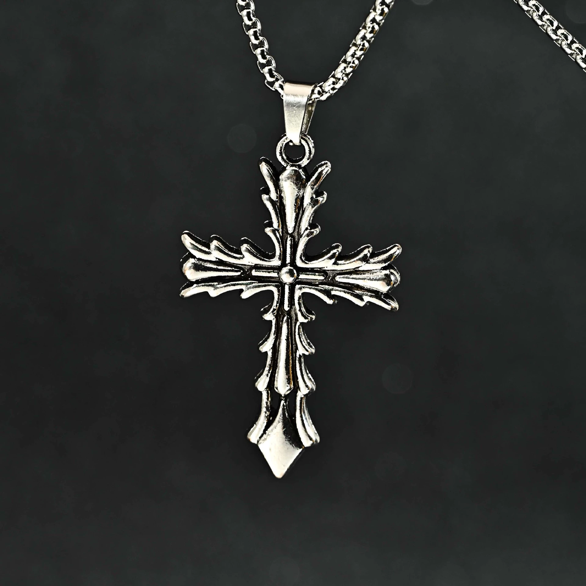 Популярное в Европе и Америке остроконечное колье в стиле ретро-хип-хоп, подарок на Хэллоуин, трансграничная поставка, цепочка для свитера, оптовая продажа