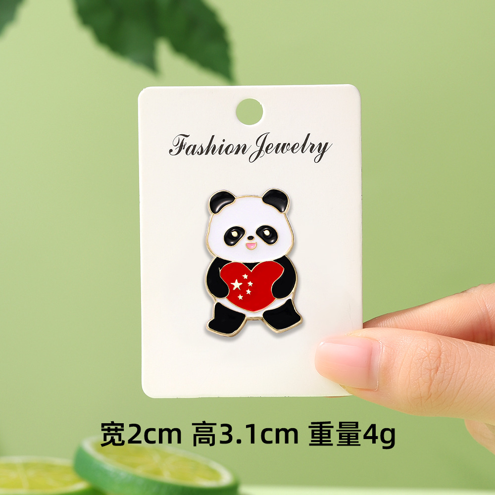 Dibujos animados lindo panda flor flor broche colección de la familia panda animal metal insignia accesorios de ropa para niños regalos