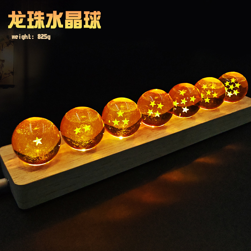 Bolas de dragón bola de cristal luz de noche Sun Wukong Vegeta decoración de escritorio creativa práctica regalo de cumpleaños