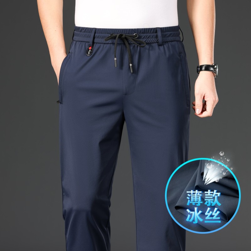 高級感のあるメンズパンツ、春のカジュアルパンツ、伸縮性ウエストのストレートパンツ、裏起毛の大きいサイズスポーツパンツ、メンズスウェットパンツ