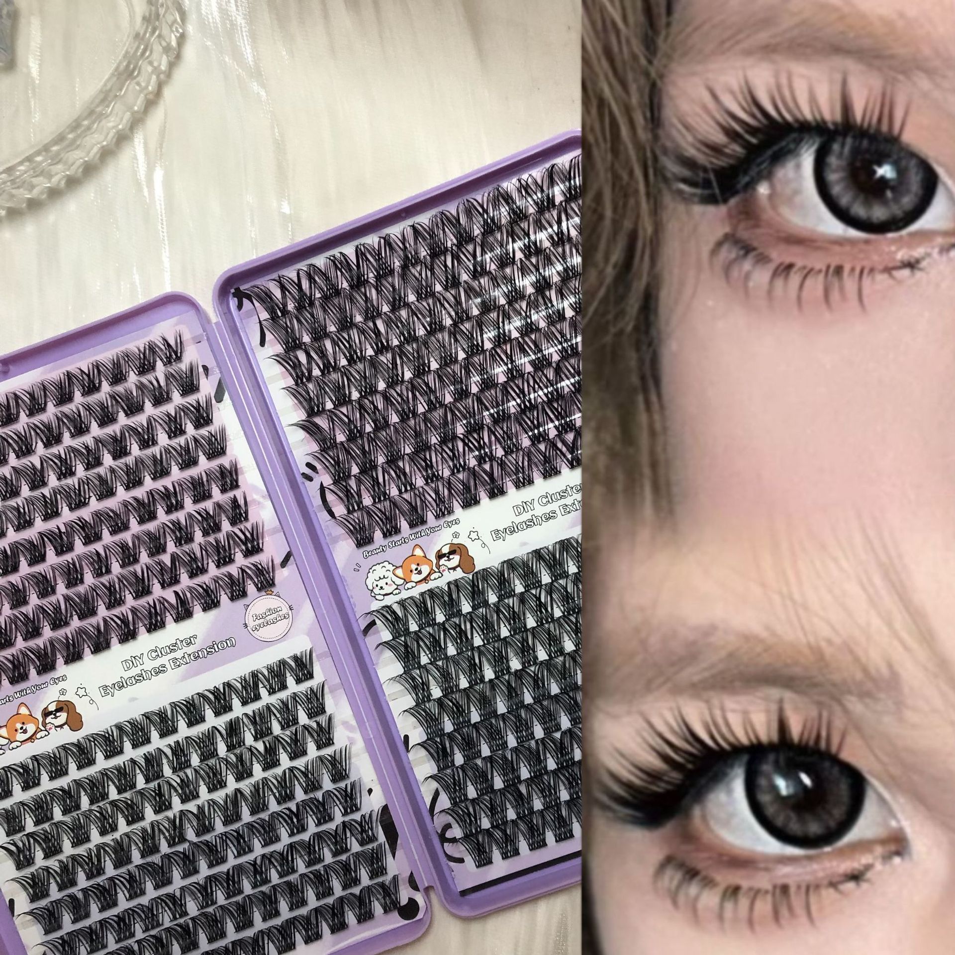 32 rows of dense DlY lashes 081