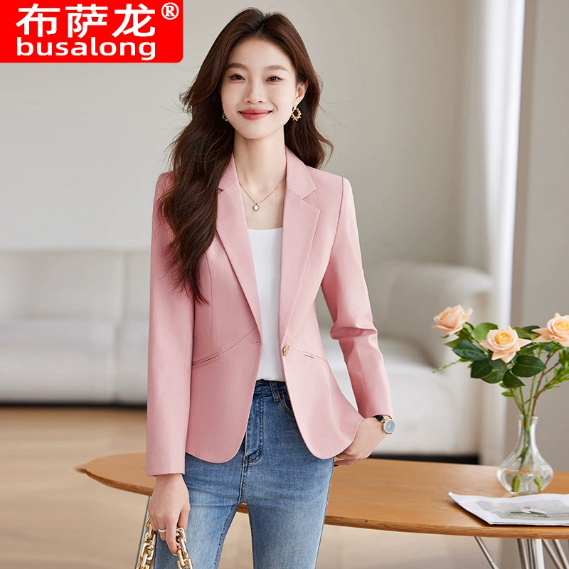 2024 новый бузалонг бузалонг с длинными рукавами профессиональный маленький костюм официально женское пальто комбинезон 8212
