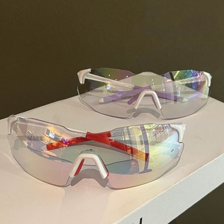 Sports running marathon cycling glasses, goggles, color-changing sunglasses, trendy men's and women's colorful bicycle glasses, windproof