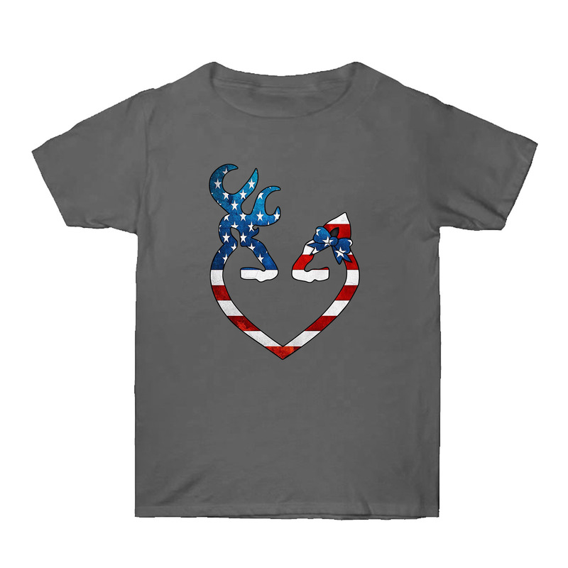 New Love Print American July 4th Independence Day Women T-Shirt Round Neck Short Sleeve Top