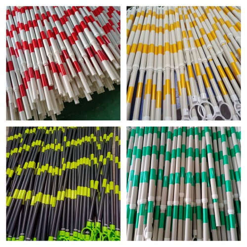 Road cone connecting rod PVC reflective warning isolation rod 2 meters telescopic fixed ice cream cone safety cone roadblock connecting rod