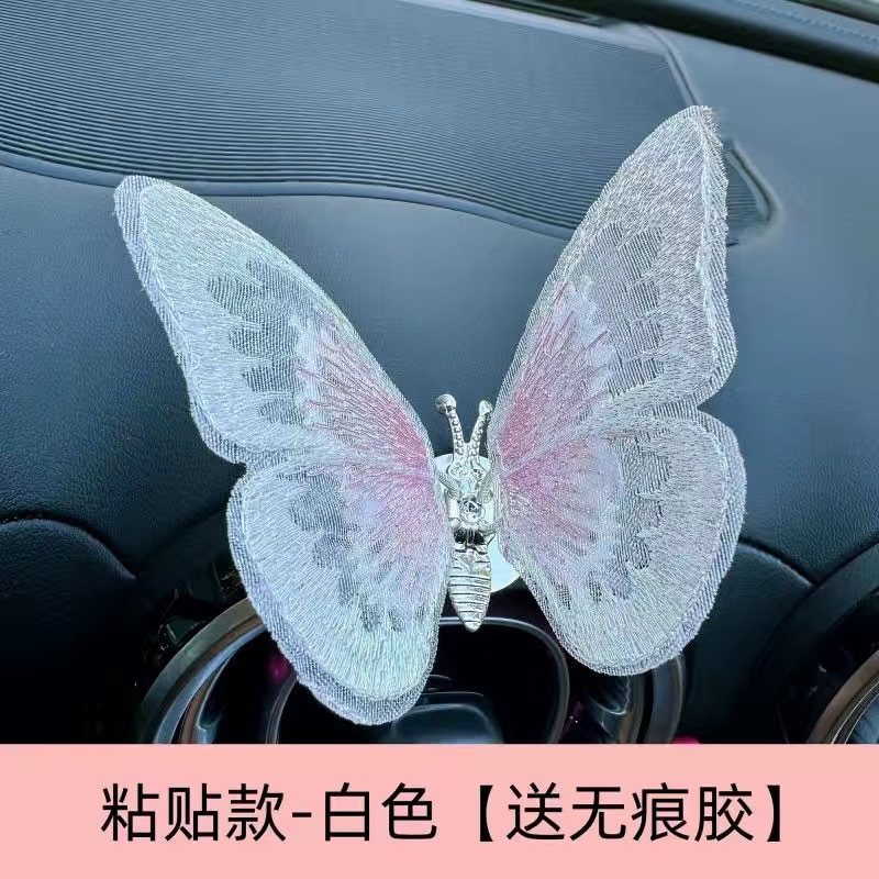 Nueva consola central de coche, decoración de coche, mariposa en movimiento, decoración de salida de aire, aleación de decoración creativa