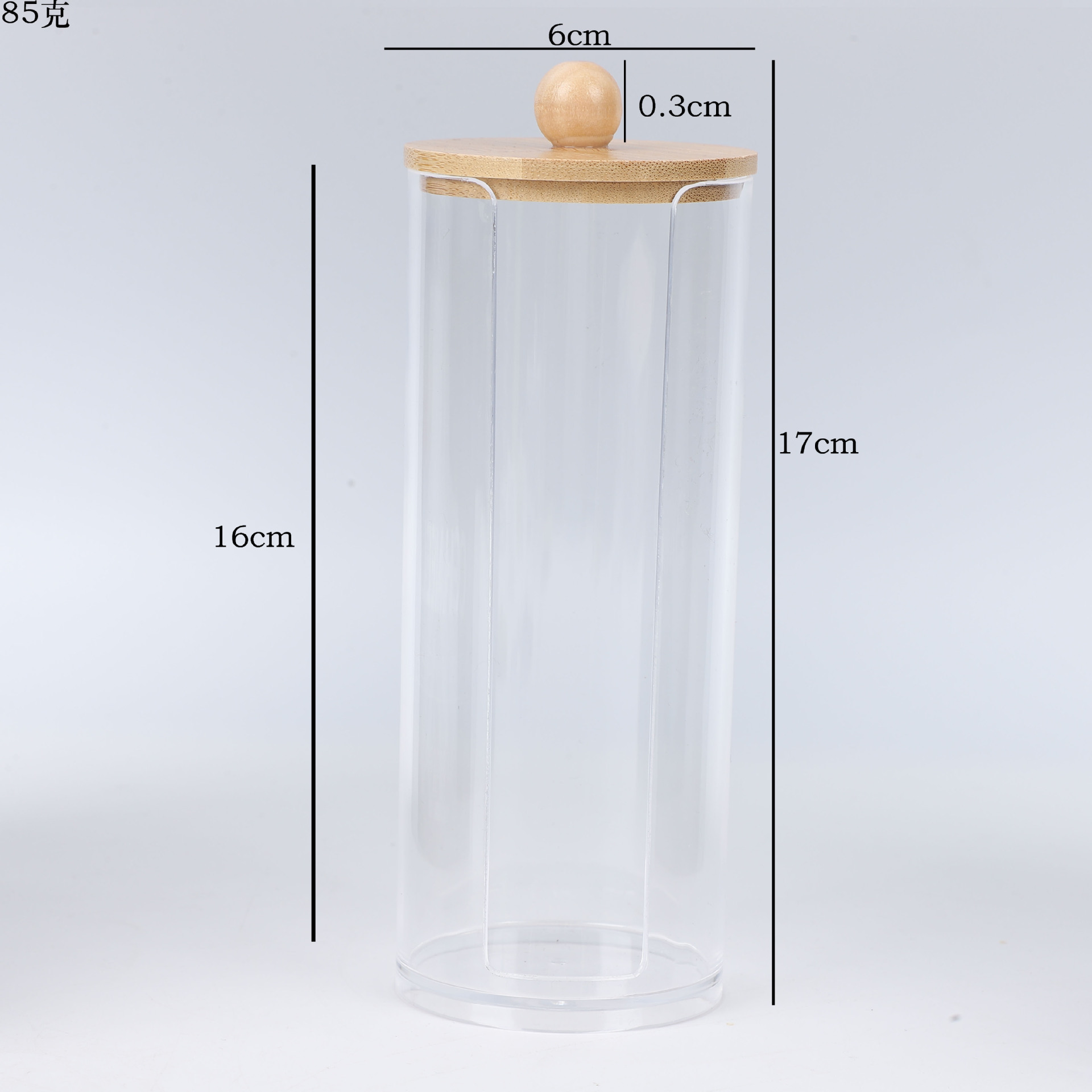 Salón de estar redondo a prueba de polvo superposición algodón cosmético caja de algodón cubierta de bambú caja de almacenamiento de almacenamiento de baño caja de almacenamiento de almacenamiento