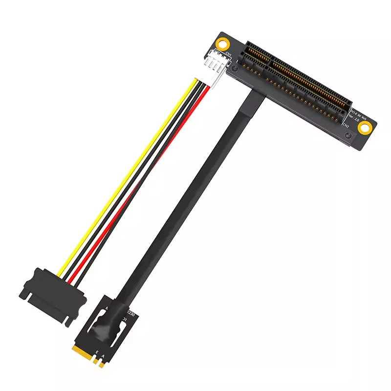 NGFF M.2 A+E key转PCI-E1X/4X接口延长线,M2转PCIE转接线长20CM