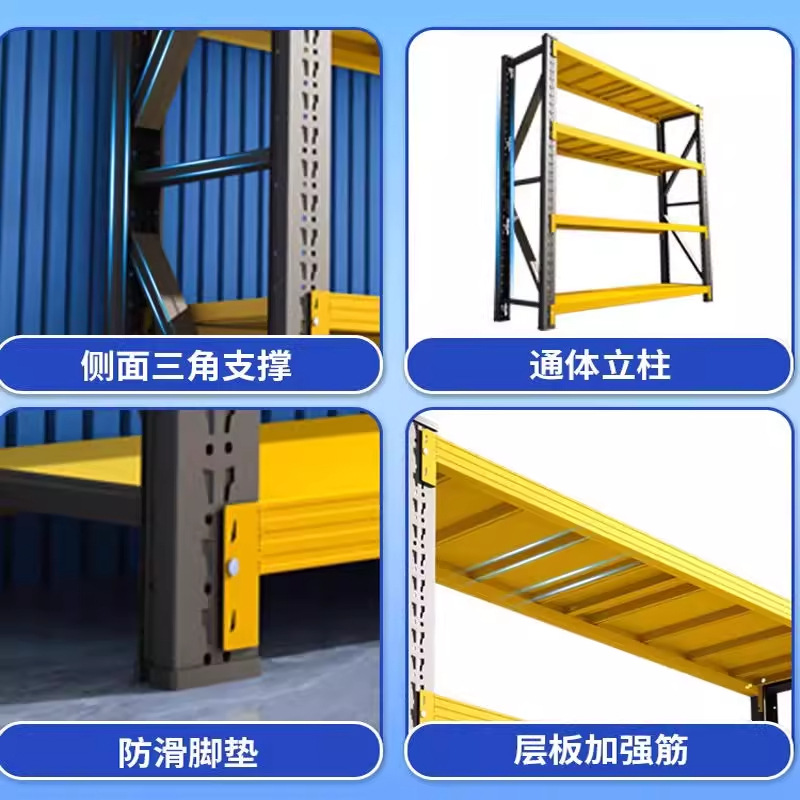 Estantes de almacenamiento Estantes de almacenamiento multicapa Estantes de almacenamiento domésticos Estantes de almacenamiento en el sótano Estantes de almacenamiento expresos Supermercado Garaje Estante de carga pesada